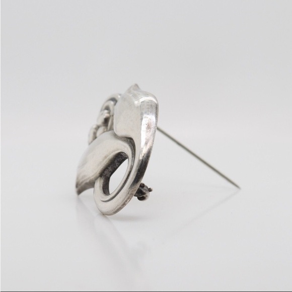 Georg Jensen « Tulips and Berries « Brooch, Rare ~ Denmark Vintage Piece ~ - Picture 10 of 12